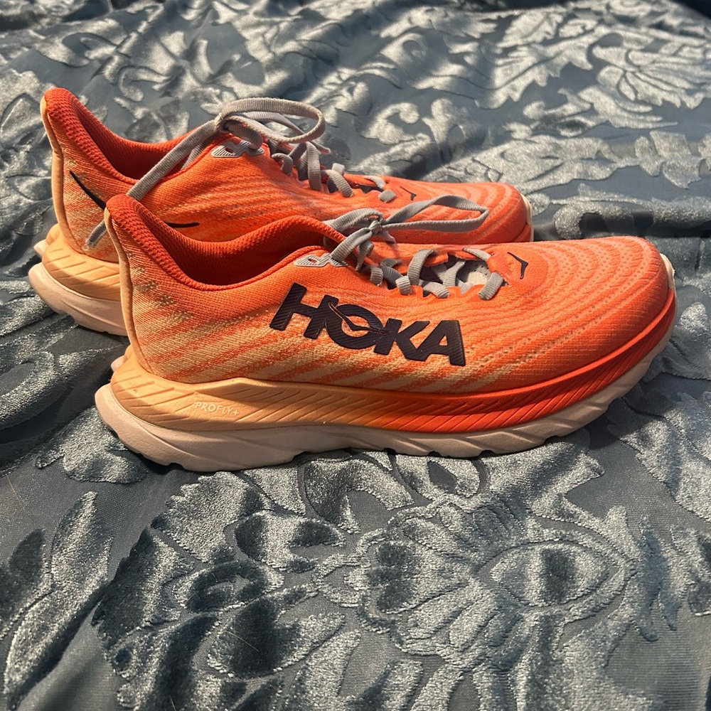 Hoka One One Orange Athletic Shoes